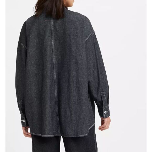 ~ LEVI'S RED Very Oversized Sm Button-Up Shirt Denim Unisex Positively Superior - Picture 3 of 14